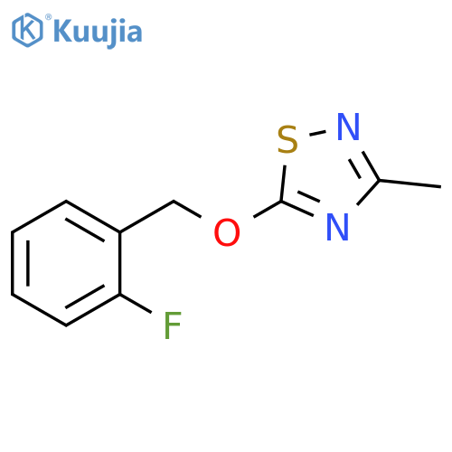 5-[(2-fluorophenyl)methoxy]-3-methyl-1,2,4-thiadiazole structure