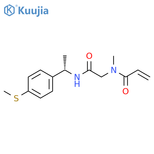 N-methyl-N-({(1S)-1-4-(methylsulfanyl)phenylethylcarbamoyl}methyl)prop-2-enamide structure