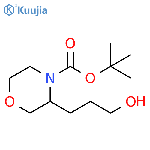 tert-butyl 3-(3-hydroxypropyl)morpholine-4-carboxylate structure
