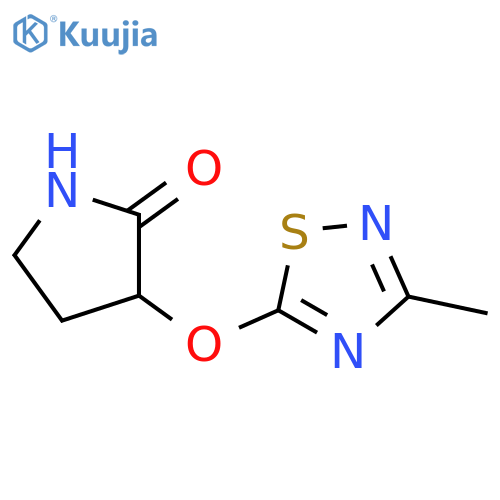 3-[(3-methyl-1,2,4-thiadiazol-5-yl)oxy]pyrrolidin-2-one structure