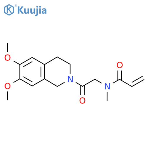 N-[2-(6,7-Dimethoxy-3,4-dihydro-1H-isoquinolin-2-yl)-2-oxoethyl]-N-methylprop-2-enamide structure