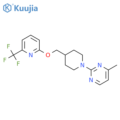 4-Methyl-2-[4-({[6-(trifluoromethyl)pyridin-2-yl]oxy}methyl)piperidin-1-yl]pyrimidine structure