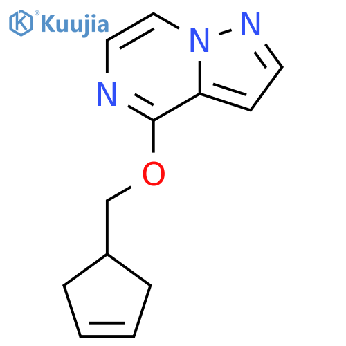 4-[(cyclopent-3-en-1-yl)methoxy]pyrazolo[1,5-a]pyrazine structure