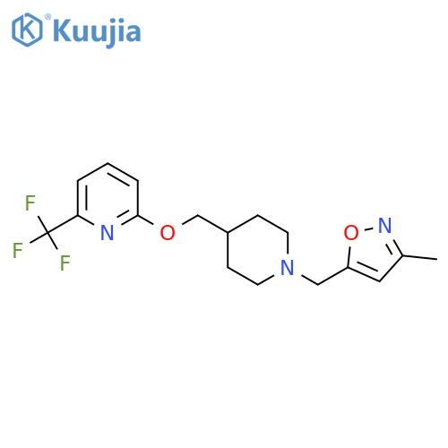 2-({1-[(3-Methyl-1,2-oxazol-5-yl)methyl]piperidin-4-yl}methoxy)-6-(trifluoromethyl)pyridine structure
