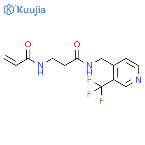 N-[3-Oxo-3-[[[3-(trifluoromethyl)-4-pyridinyl]methyl]amino]propyl]-2-propenamide structure