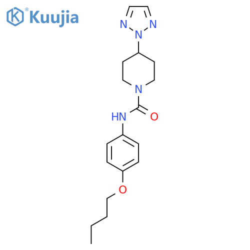 N-(4-butoxyphenyl)-4-(2H-1,2,3-triazol-2-yl)piperidine-1-carboxamide structure