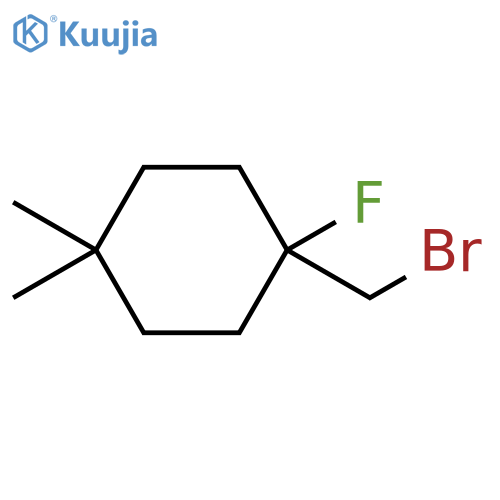 1-(bromomethyl)-1-fluoro-4,4-dimethylcyclohexane structure