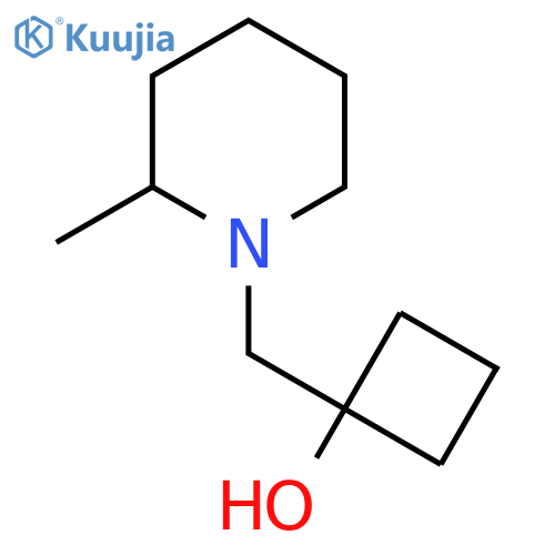 1-[(2-Methylpiperidin-1-yl)methyl]cyclobutan-1-ol structure