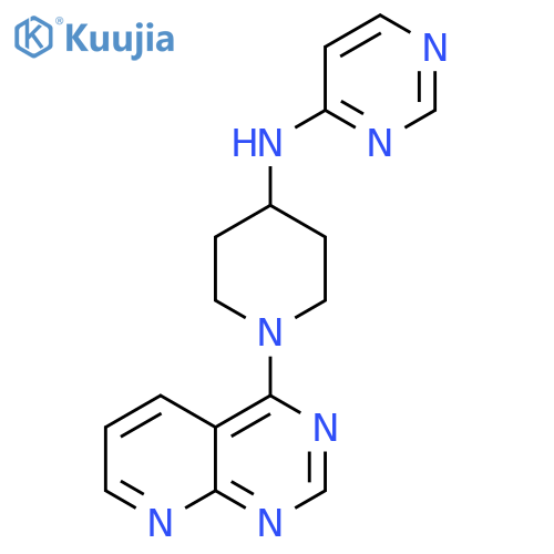 N-(1-{pyrido[2,3-d]pyrimidin-4-yl}piperidin-4-yl)pyrimidin-4-amine structure