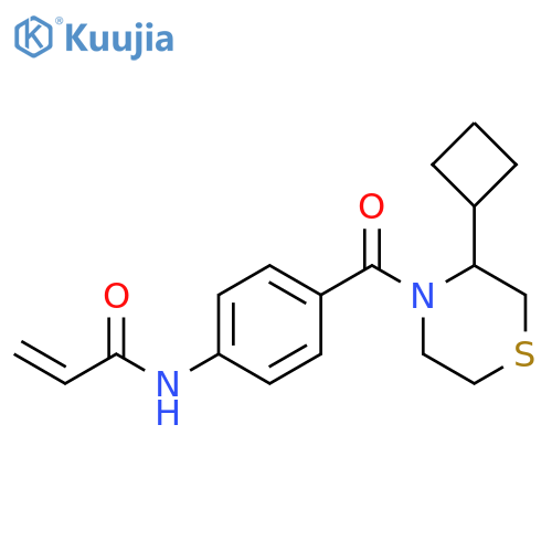 N-[4-[(3-Cyclobutyl-4-thiomorpholinyl)carbonyl]phenyl]-2-propenamide structure