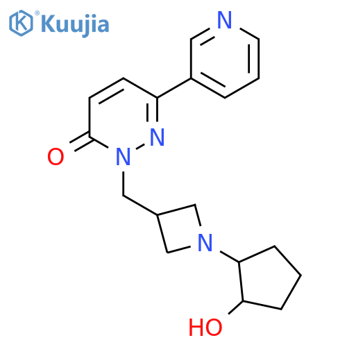 2-{1-(2-hydroxycyclopentyl)azetidin-3-ylmethyl}-6-(pyridin-3-yl)-2,3-dihydropyridazin-3-one structure
