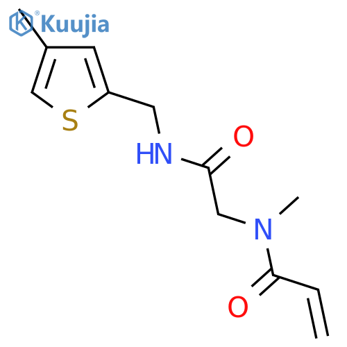 N-methyl-N-({(4-methylthiophen-2-yl)methylcarbamoyl}methyl)prop-2-enamide structure