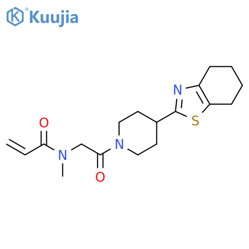 N-Methyl-N-[2-oxo-2-[4-(4,5,6,7-tetrahydro-2-benzothiazolyl)-1-piperidinyl]ethyl]-2-propenamide structure