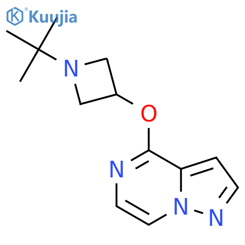 1-Tert-butyl-3-{pyrazolo[1,5-a]pyrazin-4-yloxy}azetidine structure