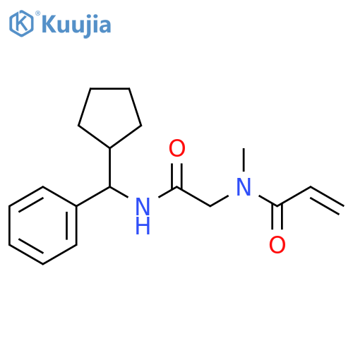 N-[2-[(Cyclopentylphenylmethyl)amino]-2-oxoethyl]-N-methyl-2-propenamide structure