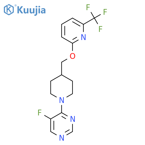 5-Fluoro-4-[4-({[6-(trifluoromethyl)pyridin-2-yl]oxy}methyl)piperidin-1-yl]pyrimidine structure