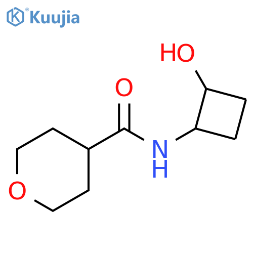 N-(2-hydroxycyclobutyl)oxane-4-carboxamide structure