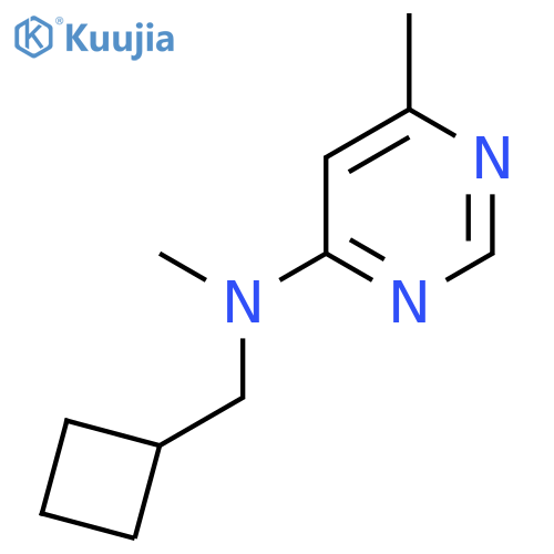 N-(cyclobutylmethyl)-N,6-dimethylpyrimidin-4-amine structure
