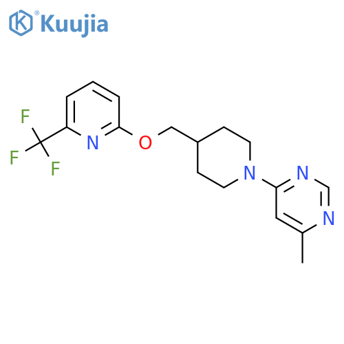4-Methyl-6-[4-({[6-(trifluoromethyl)pyridin-2-yl]oxy}methyl)piperidin-1-yl]pyrimidine structure