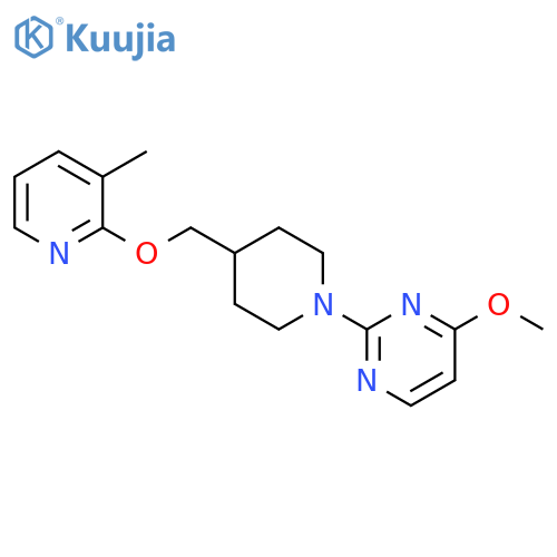 4-methoxy-2-(4-{(3-methylpyridin-2-yl)oxymethyl}piperidin-1-yl)pyrimidine structure