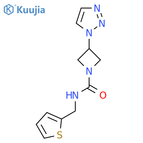 N-(thiophen-2-ylmethyl)-3-(1H-1,2,3-triazol-1-yl)azetidine-1-carboxamide structure