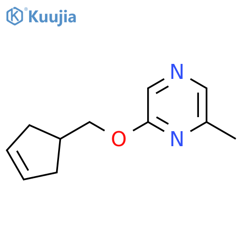 2-[(Cyclopent-3-en-1-yl)methoxy]-6-methylpyrazine structure