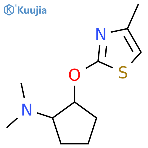 N,N-dimethyl-2-[(4-methyl-1,3-thiazol-2-yl)oxy]cyclopentan-1-amine structure