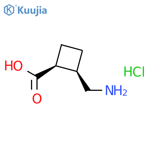 Cyclobutanecarboxylic acid, 2-(aminomethyl)-, hydrochloride, (1S,2R)- structure