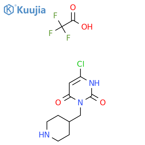 6-Chloro-3-(4-piperidinylmethyl)-2,4(1H,3H)-pyrimidinedione trifluoroacetate structure