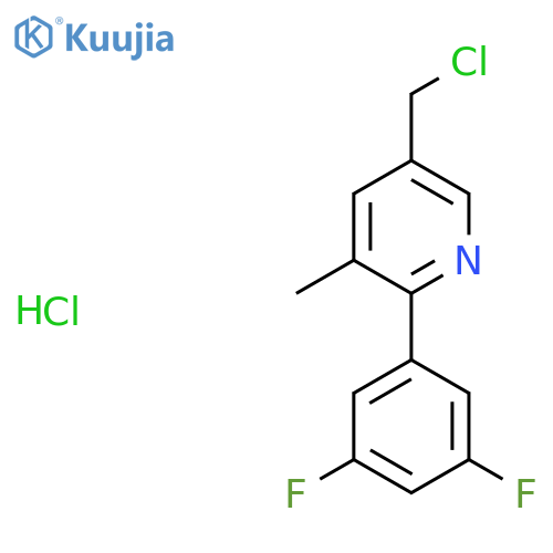 5-(Chloromethyl)-2-(3,5-difluorophenyl)-3-methylpyridine hydrochloride structure