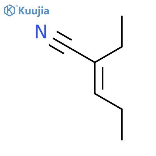 2-Pentenenitrile,2-ethyl-, (2E)- structure