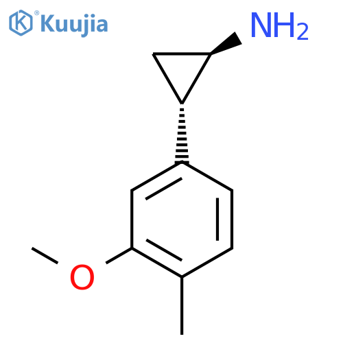 rac-(1R,2S)-2-(3-methoxy-4-methylphenyl)cyclopropan-1-amine structure
