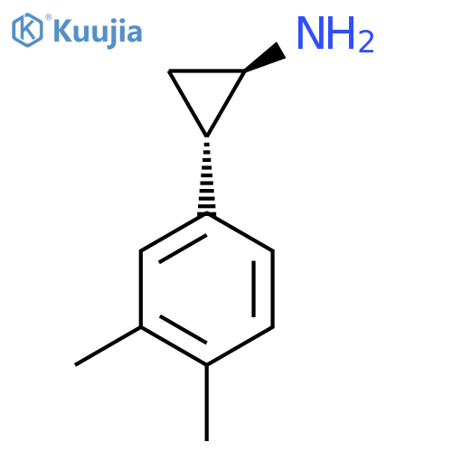 (1R,2S)-2-(3,4-dimethylphenyl)cyclopropan-1-amine structure