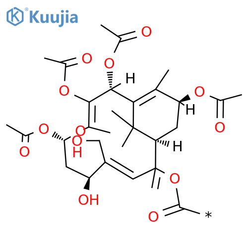 [2,3,5,10-Tetraacetyloxy-7-hydroxy-8-(hydroxymethyl)-4,14,15,15-tetramethyl-13-bicyclo[9.3.1]pentadeca-1(14),3,8-trienyl] acetate structure