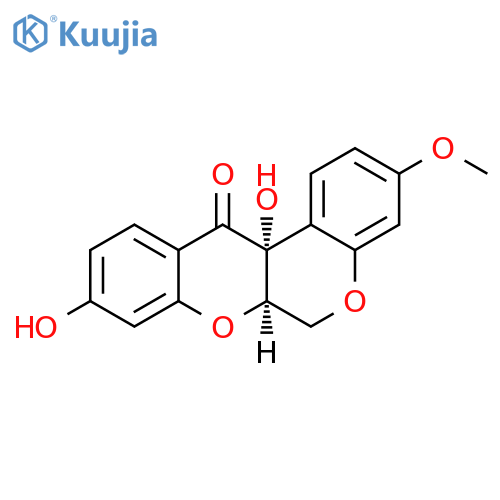 [1]Benzopyrano[3,4-b][1]benzopyran-12(6H)-one,6a,12a-dihydro-9,12a-dihydroxy-3-methoxy-, (6aR,12aR)- structure