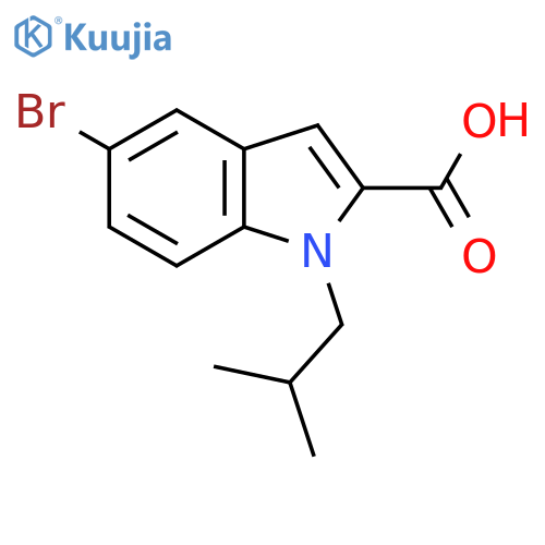 5-Bromo-1-isobutyl-1H-indole-2-carboxylic acid structure