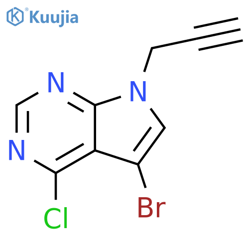 5-Bromo-4-chloro-7-(2-propyn-1-yl)-7H-pyrrolo[2,3-d]pyrimidine structure
