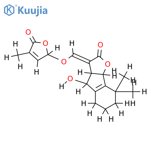 (+)-(3aR,4S,8bS,2'R)-3-[(E)-2',5'-dihydro-4'-methyl-5'-oxo-2'-furanyloxymethylene]-4-hydroxy-8,8-dimethyl-3,3a,4,5,6,7,8,8b-octahydroindeno[1,2-b]furan-2-one structure