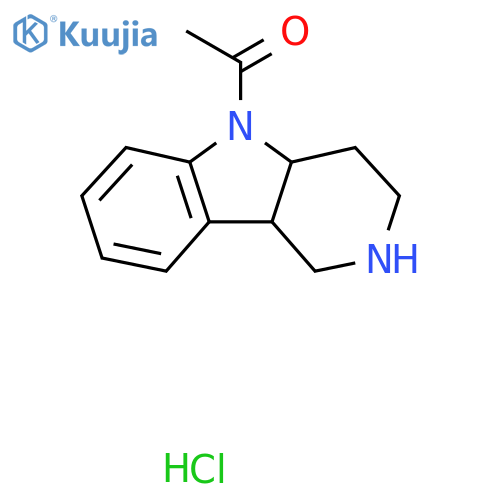 1-(1,2,3,4,4a,9b-Hexahydro-5H-pyrido[4,3-b]indol-5-yl)-1-ethanone hydrochloride structure