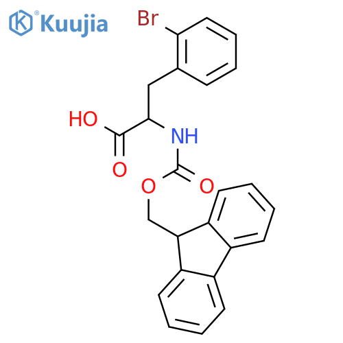 Fmoc-d-2-bromophenylalanine structure