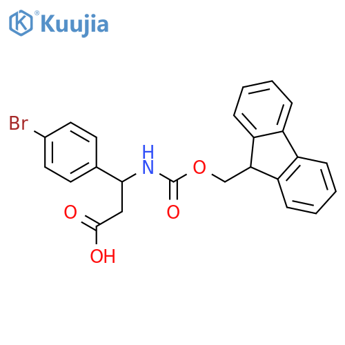 (R)-3-((((9H-Fluoren-9-yl)methoxy)carbonyl)amino)-3-(4-bromophenyl)propanoic acid structure