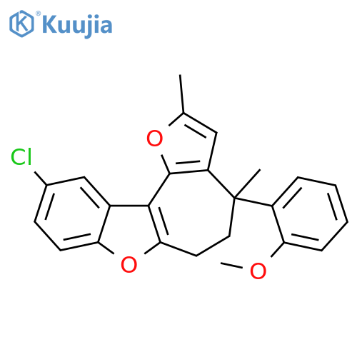 4h-furo[2',3':3,4]cyclohepta[1,2-b]benzofuran, 10-chloro-5,6-dihydro-4-(2-methoxyphenyl)-2,4-dimethyl- (en) structure