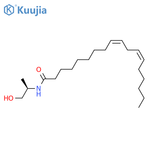 N-[(1R)-2-hydroxy-1-methylethyl]-9Z,12Z-octadecadienamide structure