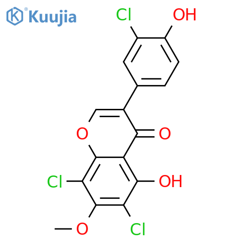4H-1-Benzopyran-4-one,6,8-dichloro-3-(3-chloro-4-hydroxyphenyl)-5-hydroxy-7-methoxy- structure