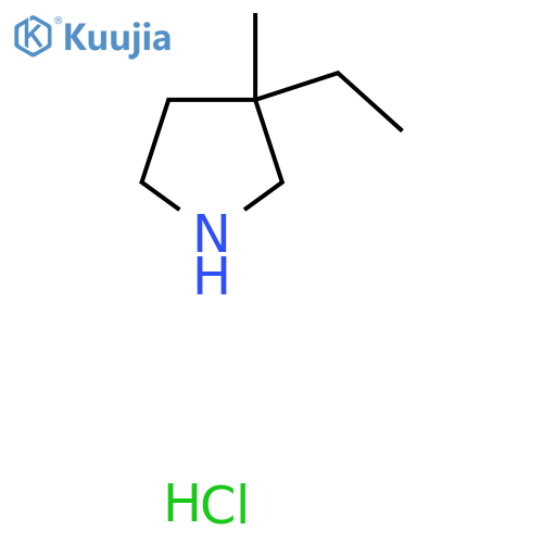 3-Ethyl-3-methylpyrrolidine hydrochloride structure