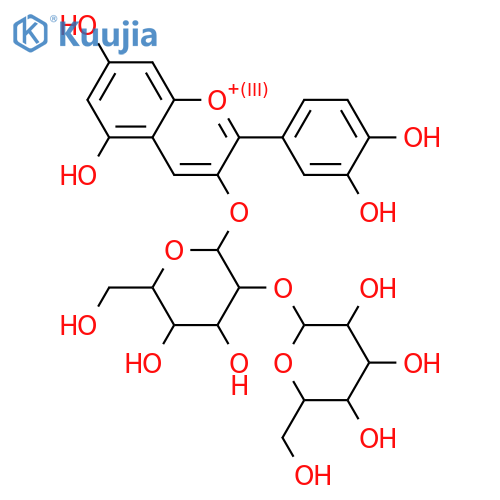 Cyanidin 3-glycosides; Disaccharides, 3-O-[β-D-Glucopyranosyl-(1→2)-β-D-galactopyranoside] structure