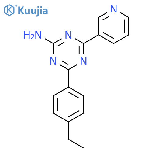 1,3,5-Triazin-2-amine, 4-(4-ethylphenyl)-6-(3-pyridinyl)- structure