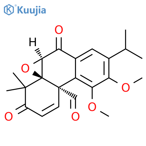 10bH-Phenanthro[8a,9-b]oxirene-10b-carboxaldehyde,3,4,5a,6-tetrahydro-9,10-dimethoxy-4,4-dimethyl-8-(1-methylethyl)-3,6-dioxo-,(4aS,5aR,10bS)- structure