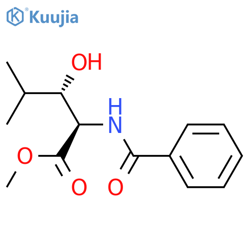D-Leucine, N-benzoyl-3-hydroxy-, methyl ester, (3S)- structure