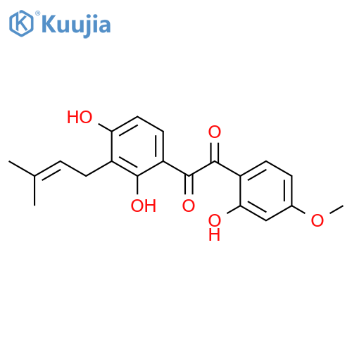 1,2-Ethanedione, 1-[2,4-dihydroxy-3-(3-methyl-2-buten-1-yl)phenyl]-2-(2-hydroxy-4-methoxyphenyl)- structure
